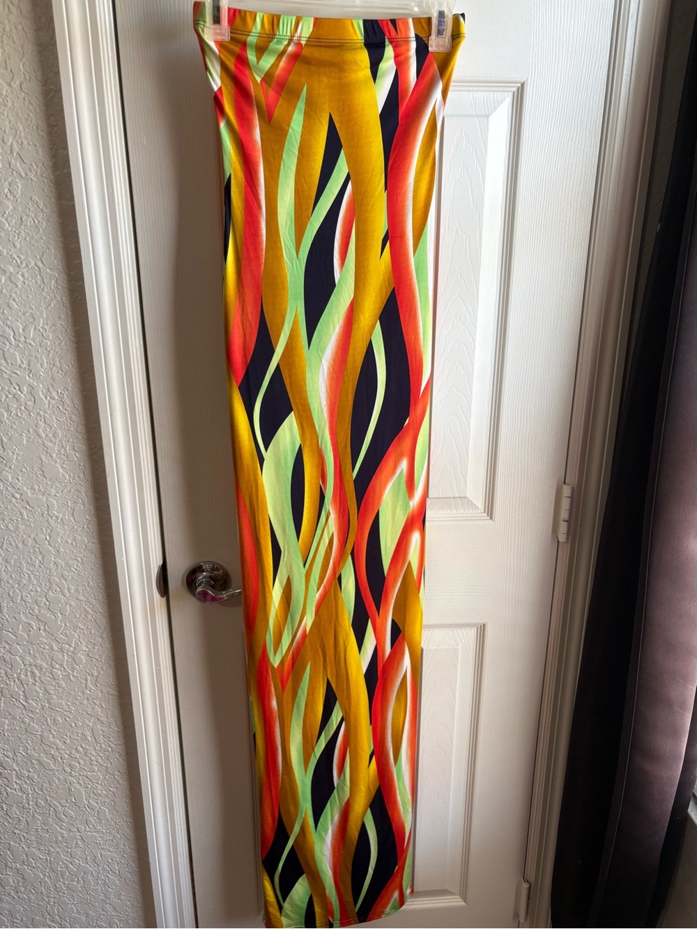 Vibrant Multicolor Abstract Maxi Tube Dress